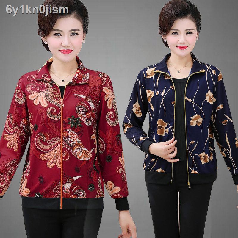 ✢ ✺Các bà mẹ mặc quần áo mùa xuân và thu, khoác mỏng, chống nắng hè của phụ nữ trung niên cao tuổi niên- ngắn