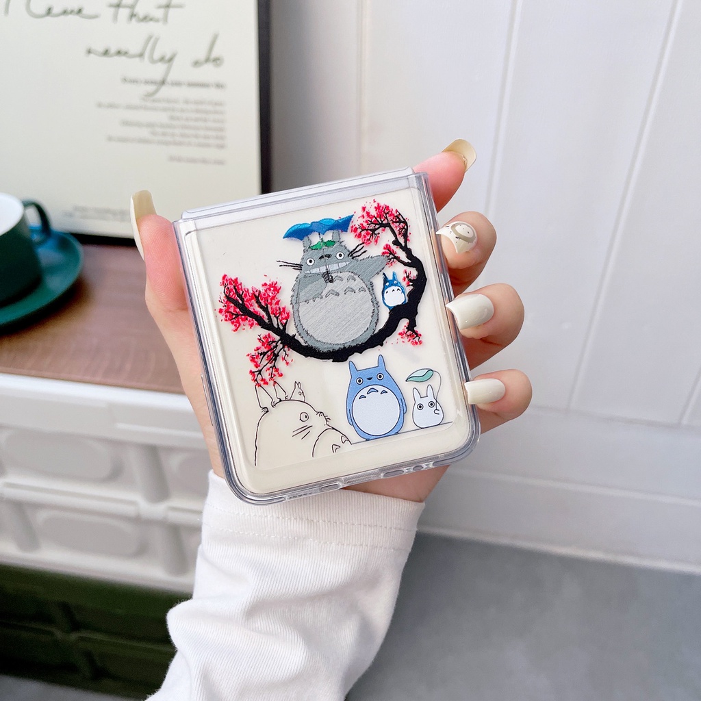 Ốp Điện Thoại PC Cứng Chống Sốc In Hình Pikachu / Kỳ Lân / Totoro Cho Samsung Z Flip 4 ZFLIP4