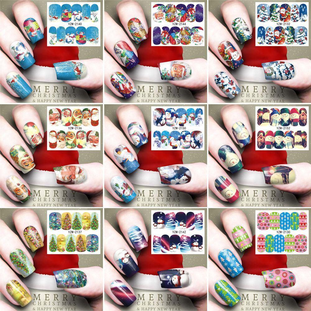 XIANTIN Sticker Dán Móng Họa Tiết Giáng Sinh 3D