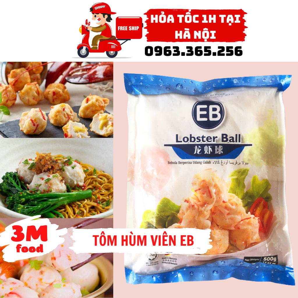 Tôm hùm viên malaysia siêu phẩm thả lẩu EB túi 500gr  3M FOOD AV