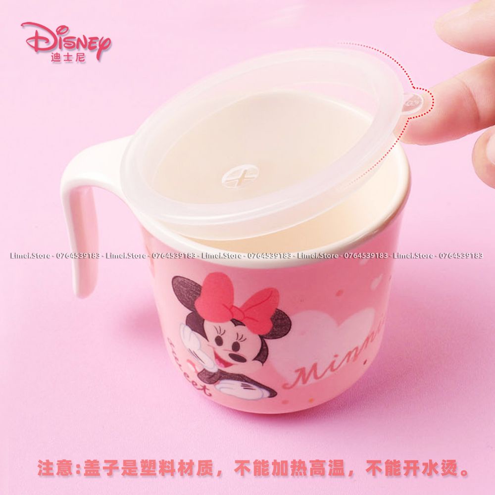 Ly nhựa uống nước melamine có nắp có quai Frozen Elsa Mickey Princess Car Disney cho trẻ em bé trai gái