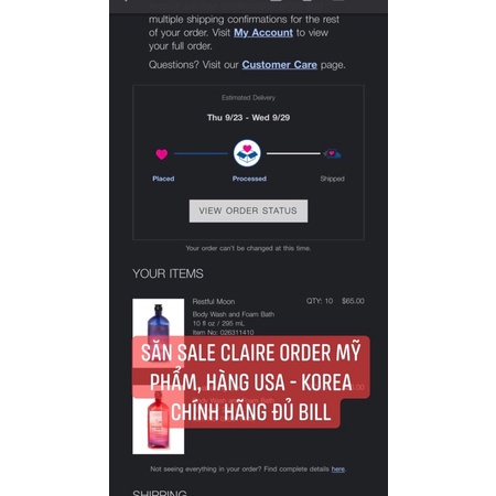 Restful Moon Bath and bodyworks Shower Gel Tắm