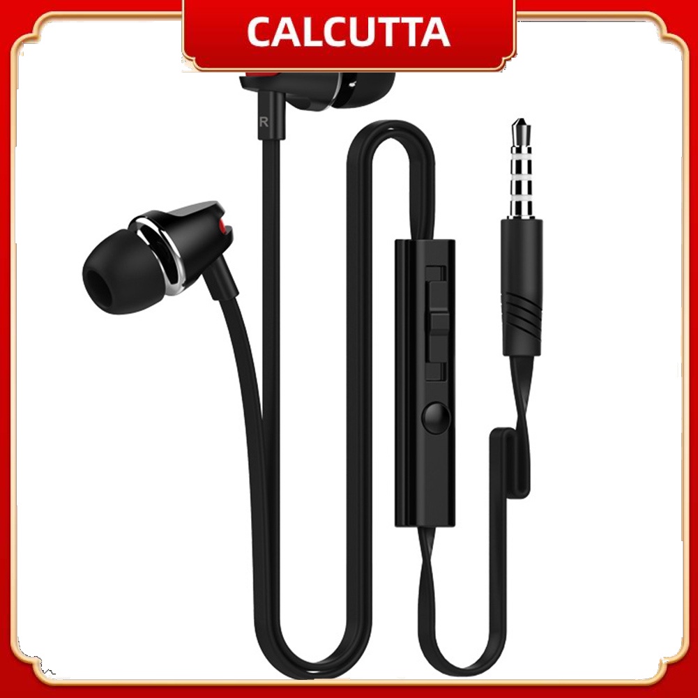 Tai Nghe Nhét Tai calcutta Jv23 Dây Dẹt Jack 3.5mm Có Micro Âm Thanh Stereo Sống Động