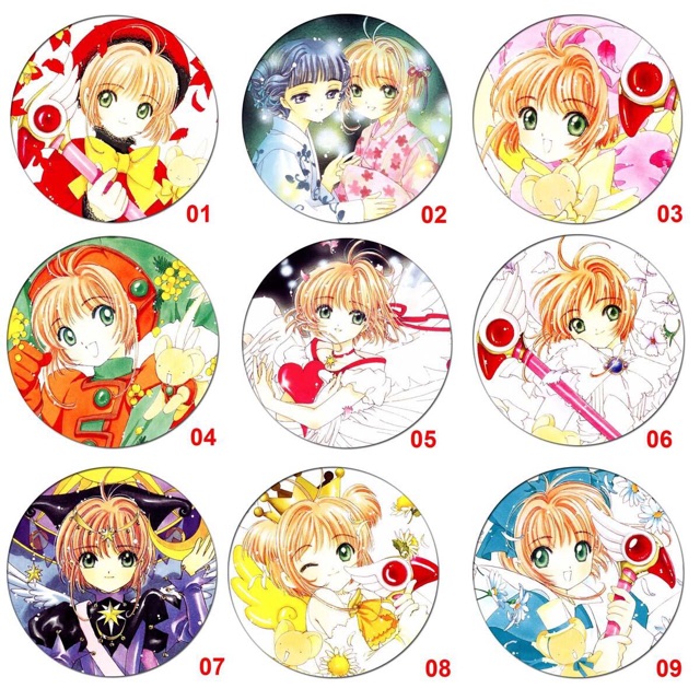 Huy hiệu anime sakura mẫu ngẫu nhiên