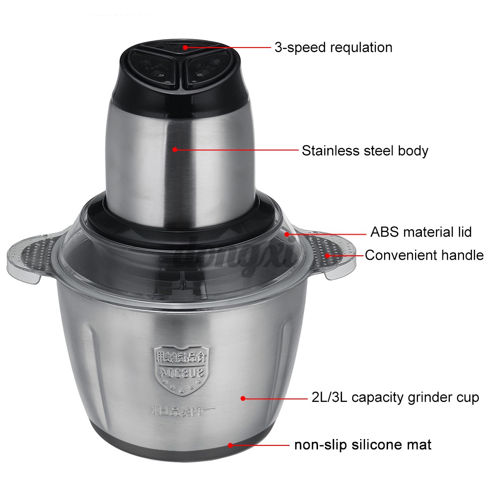 Máy Xay Thịt Bằng Điện 500w 2l / 3l Electric Meat Grinder Food Grinder