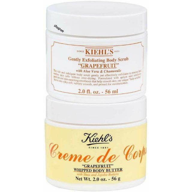 KIEHL'S COMBO Kem tẩy tế bào chết & dưỡng thể hương bưởi