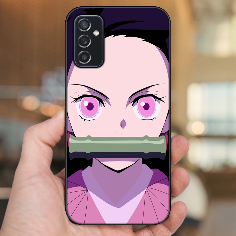 Ốp lưng Samsung M52 viền đen in hình Nezuko Kimetsu no Yaiba