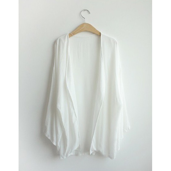 Áo khoác chiffon chống nắng màu trơn thời trang nữ tính | BigBuy360 - bigbuy360.vn