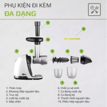 Máy Ép Chậm Trục Ngang OLIVO SJ22 - Máy Ép Trái Cây Rau Củ Khong Lo Kẹt Hàng Chính Hãng Bảo Hành 24 Tháng