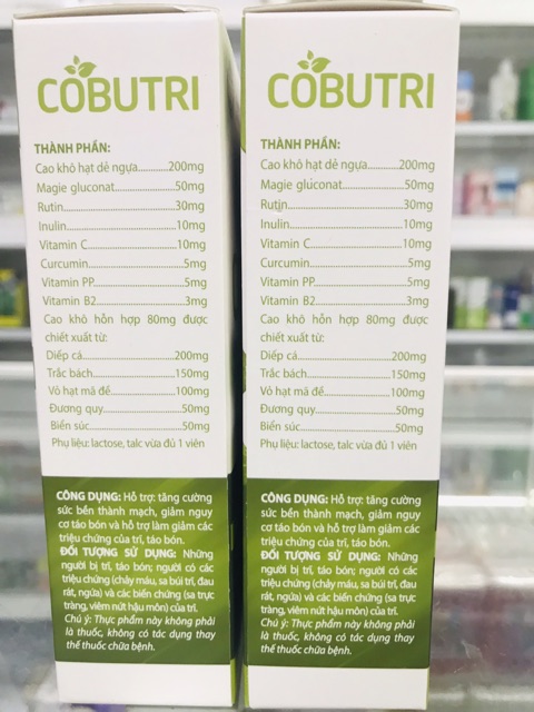 ✅ Hỗ trợ trĩ táo bón Cobutri hộp 30 viên | BigBuy360 - bigbuy360.vn