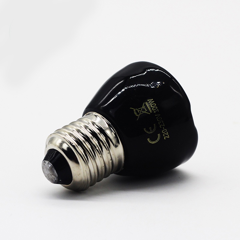 25-100w Đèn sưởi đêm cho bò sát giữ ấm không ánh sáng Đèn sưởi sứ rua combo Đuôi đèn xoay E27 và đèn sưởi đêm combo đèn