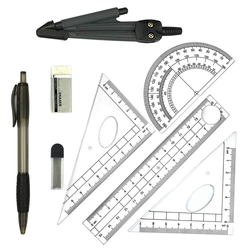 Bộ 8 Dụng Cụ Học Toán Cho Học Sinh