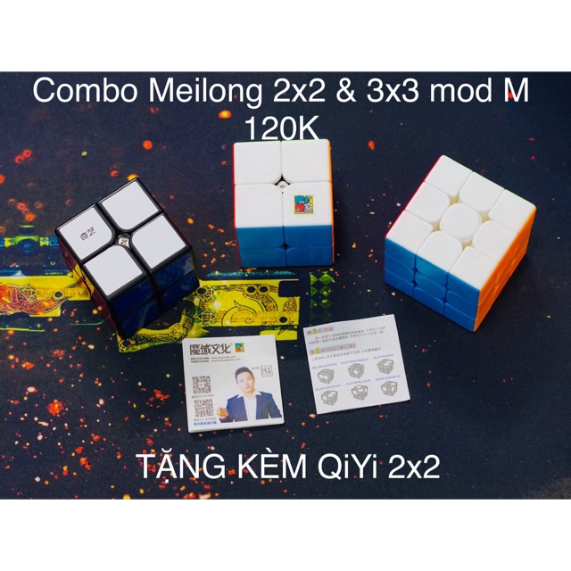 [tặng kèm Rubik + Spinner] combo rubik Meilong 2x2 & 3x3