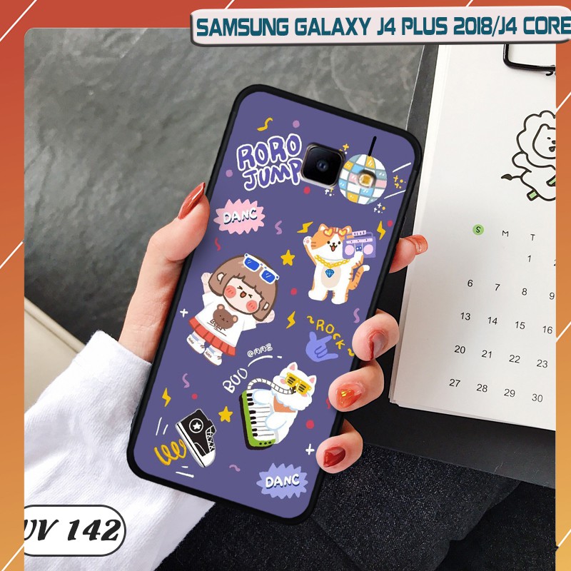 Ốp lưng Samsung Galaxy J4 Plus 2018/ J4 Core lưng nhám viền dẻo
