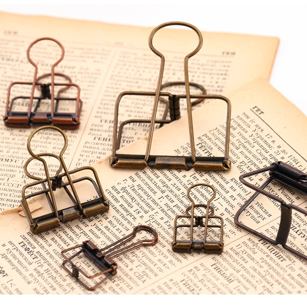 Kẹp Tài Liệu Bằng Kim Loại 3 Kích Cỡ Tiện Dụng Cho Học Sinh / Văn Phòng