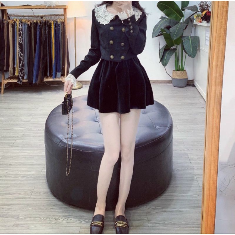 Chân váy nhung phồng hàng QCL1 | BigBuy360 - bigbuy360.vn