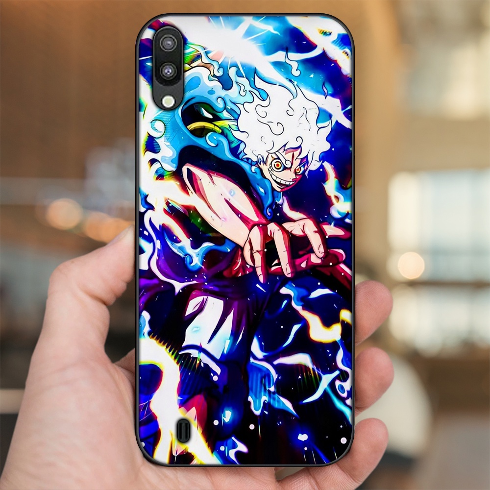 Ốp lưng Samsung M10 viền đen in hình Luffy One Piece