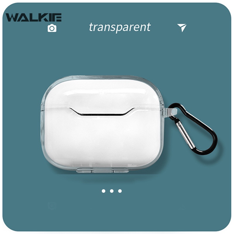 Vỏ bảo vệ hộp sạc tai nghe Bluetooth Baseus SIMU S1 Pro bằng TPU mềm trong suốt kèm móc khóa chống thất lạc