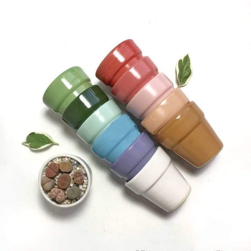 Chậu đất nung tráng men, Truyền thống đủ sz