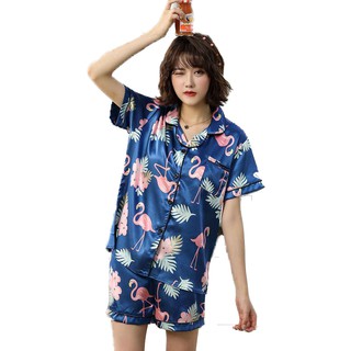 [Kèm ảnh thật tại shop] Pijama xanh hạc tropical