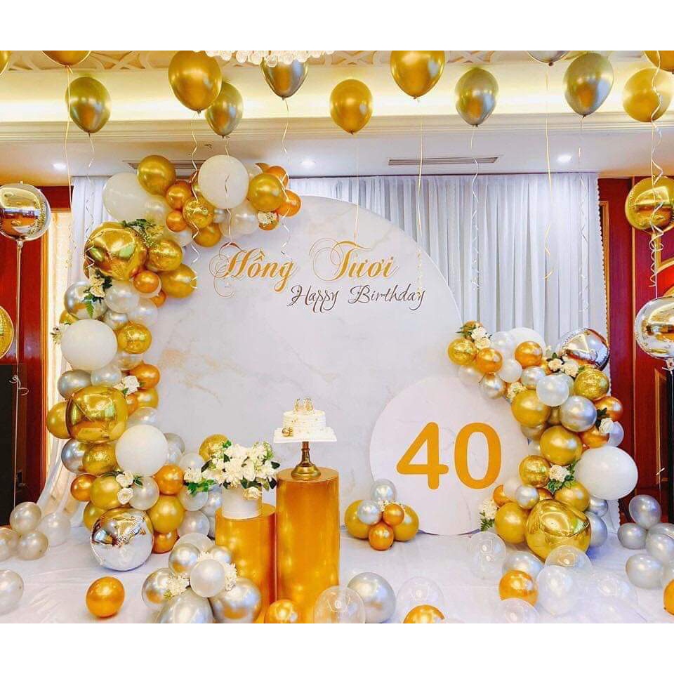 Bóng siêu nhũ 5'' trang trí sinh nhật sự kiện - Kem Shop K209