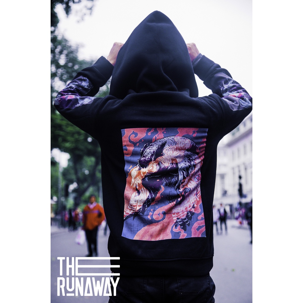 Áo Hoodie JP: Japan Spirit Nỉ Bông Ngoại nhập cho Nam / Nữ by The Runaway