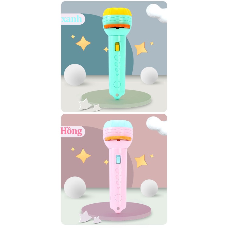 Đồ Chơi Đèn Pin Chiếu Hình cho Bé Nhiều Chủ Để Nhân Vật Hoạt Hình Động Vật dễ thương Giúp phát triển nhận thức &amp; tư duy