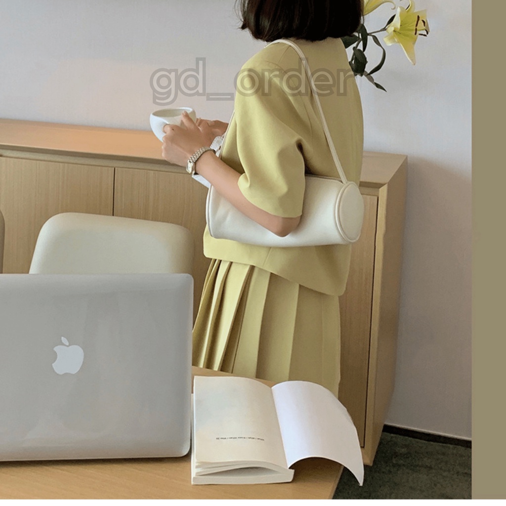 B53|Set bộ vest áo khoác ngắn tay, váy xếp ly cạp cao nhẹ nhàng màu vàng, xanh, nâu gd_order