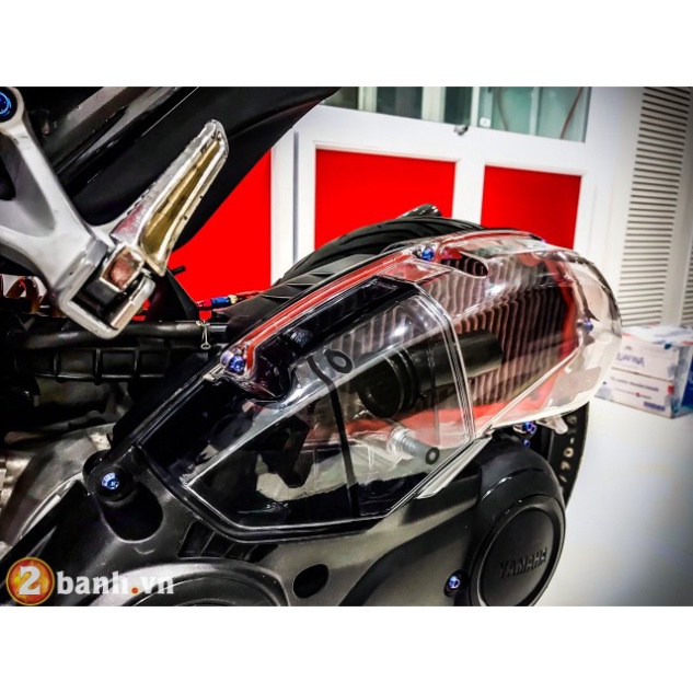 ỐP BẦU GIÓ - PÔ E TRONG SUỐT GẮN NVX 155 CHÍNH HÃNG ZHIPAT Ảnh thật Sp