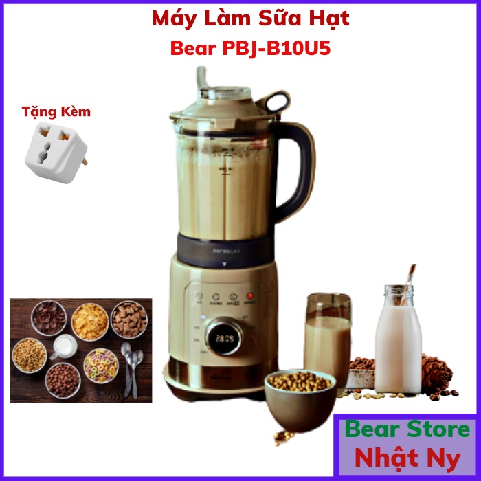 Máy làm sữa hạt Bear đa năng 1,5L 8 chức năng cối xay thuỷ tinh chịu nhiệt tốt chống tràn Gia dụng BearTuli Mart