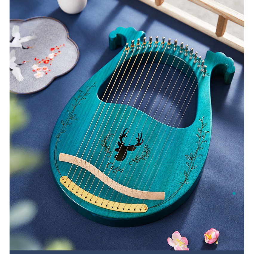 [LYRE 16 DÂY CEGA] Giao 2h Đàn lyre 16 dây Cega-M16 Tặng cây chỉnh dây, khăn lau mua kèm kalimba giá sốc