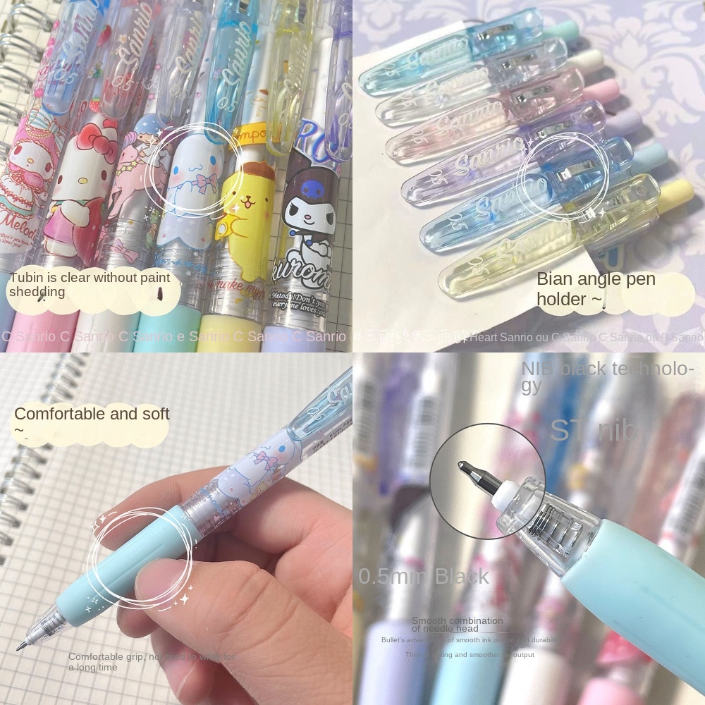 Bút Mực Gel Ngòi 0.5Mm Màu Đen Nhanh Khô Tiện Dụng
