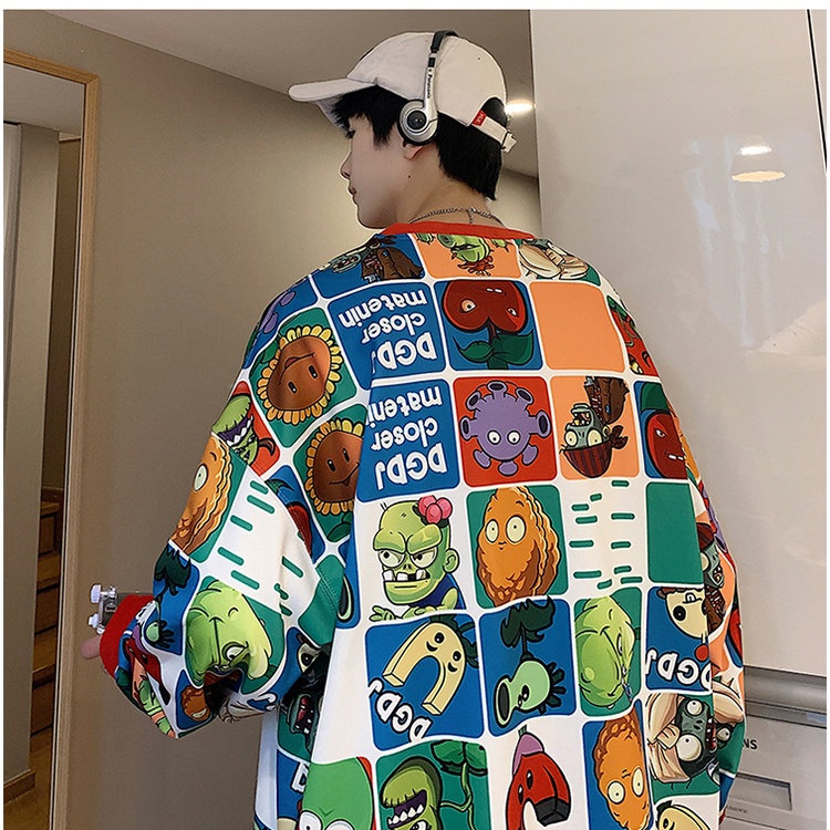IFNICEFUTURE Áo hoodie Tay Dài Cổ Tròn Dáng Rộng Thời Trang Hàn Quốc Cho Nam