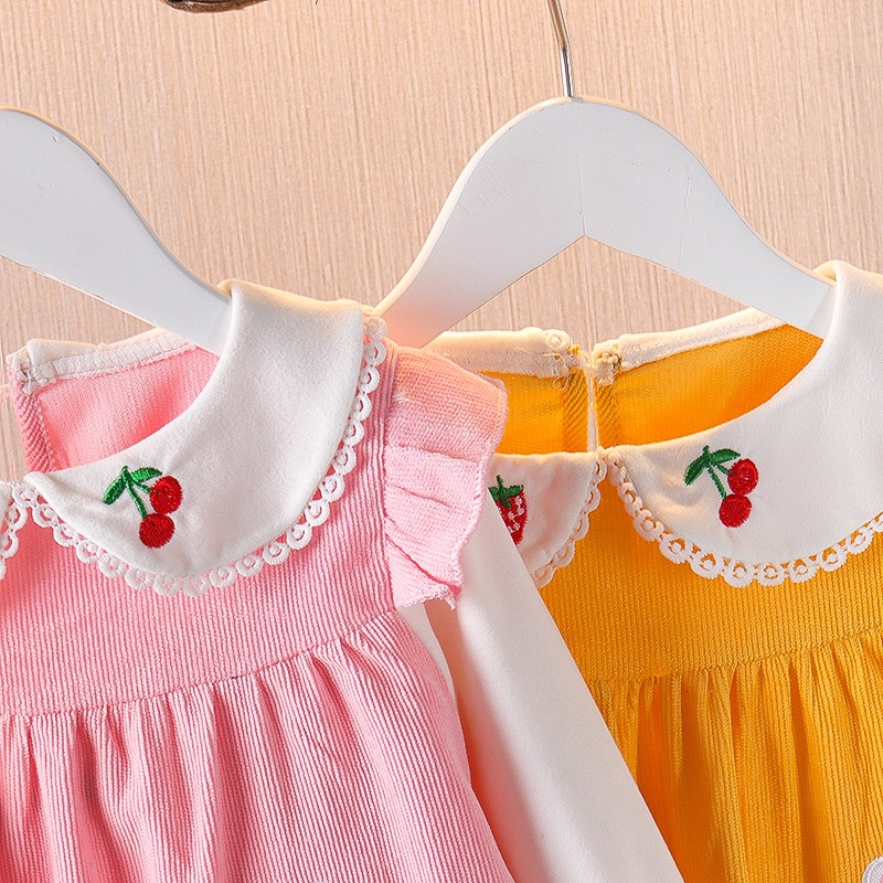 Đầm Tay Dài Hình Thỏ Dễ Thương Phong Cách Hàn Quốc Cho Bé Gái 0-4 Tuổi