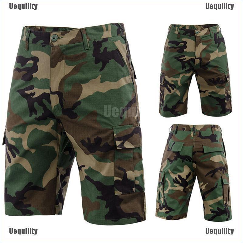 [Uequility] Men CP ACU Camouflage Casual Short Pants Cargo Waterproof Milltary Trousers