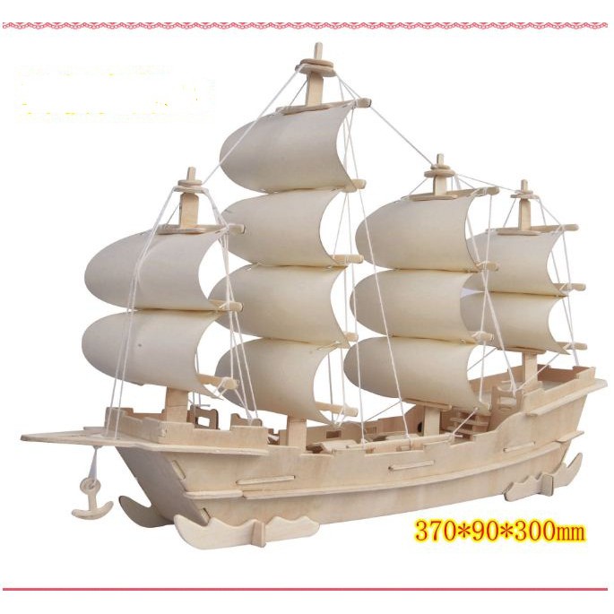 Đồ chơi lắp ráp bằng gỗ tàu buồm cổ đại 3D quà Tặng cho bé yêu