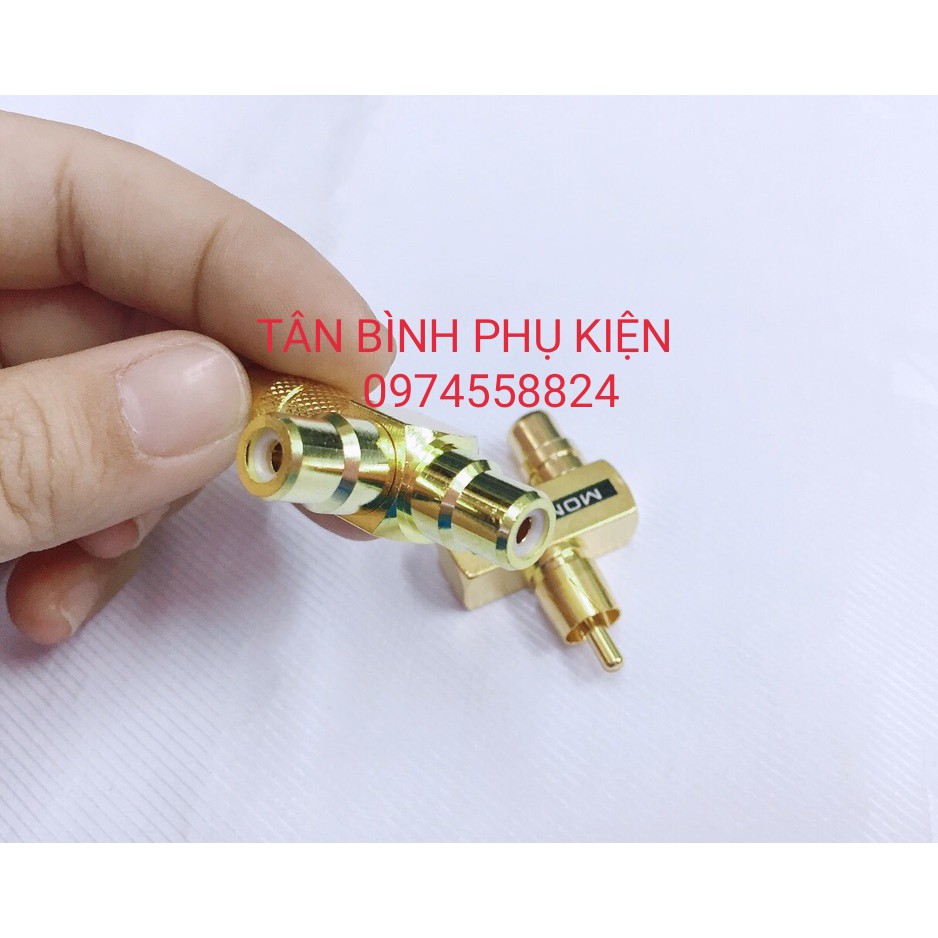 Đầu chia jack bông sen đực ra 2 lỗ bông sen cái