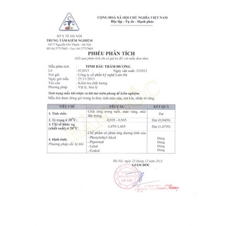 Tinh dầu trầm hương LamHa