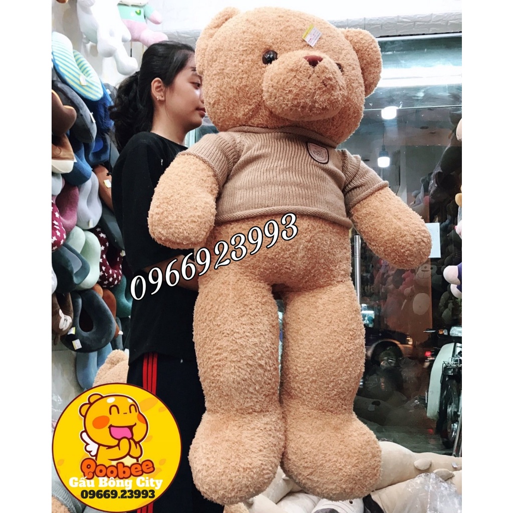 Gấu Bông Teddy Chỉ Áo Len - Teddy Bông Siêu To Nhập Khẩu Cao Cấp Gấu Bông City