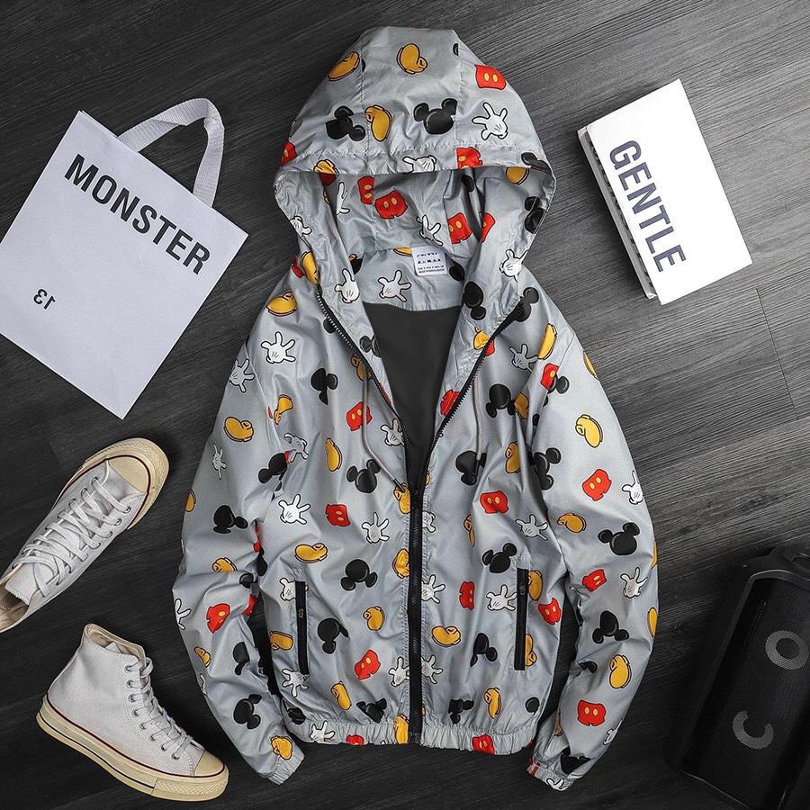 [Freeship] Áo khoác dù 2 lớp unisex in 3d hình thú dễ thương thời trang Noble TP107