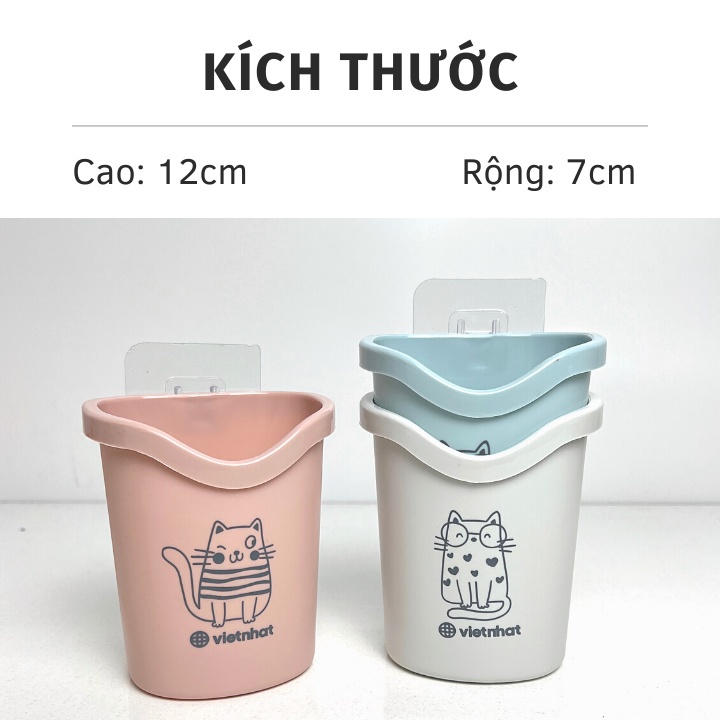 Cốc đựng bàn chải kem đánh răng dán tường đa năng có lỗ thoát nước