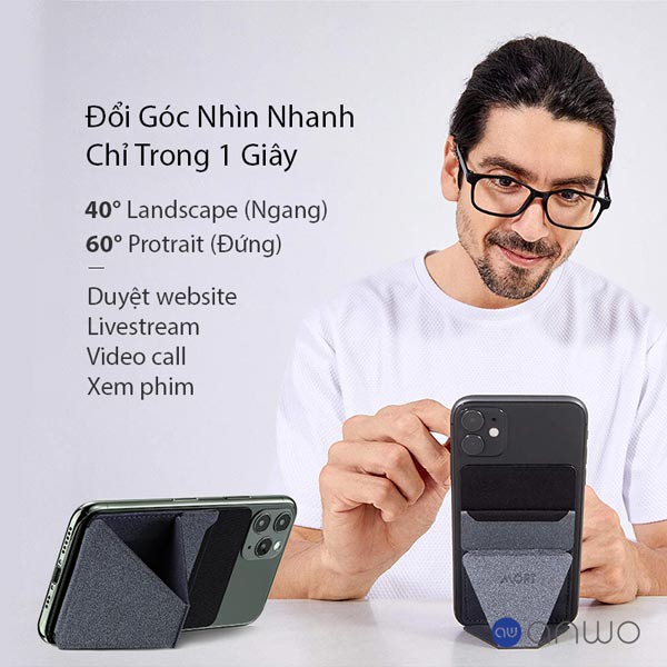 [ Phiên Bản Dán ] Giá Đỡ Điện Thoại Moft X Phone Stand Đa Năng Siêu Mỏng - Có Khe Đựng Thẻ Siêu Tiện Lợi