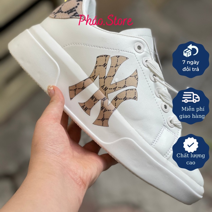 Giày MC Queen Unisex, Giày MCQ bản in NY sao vàng, LA Hàng Đẹp Full Bill, Box