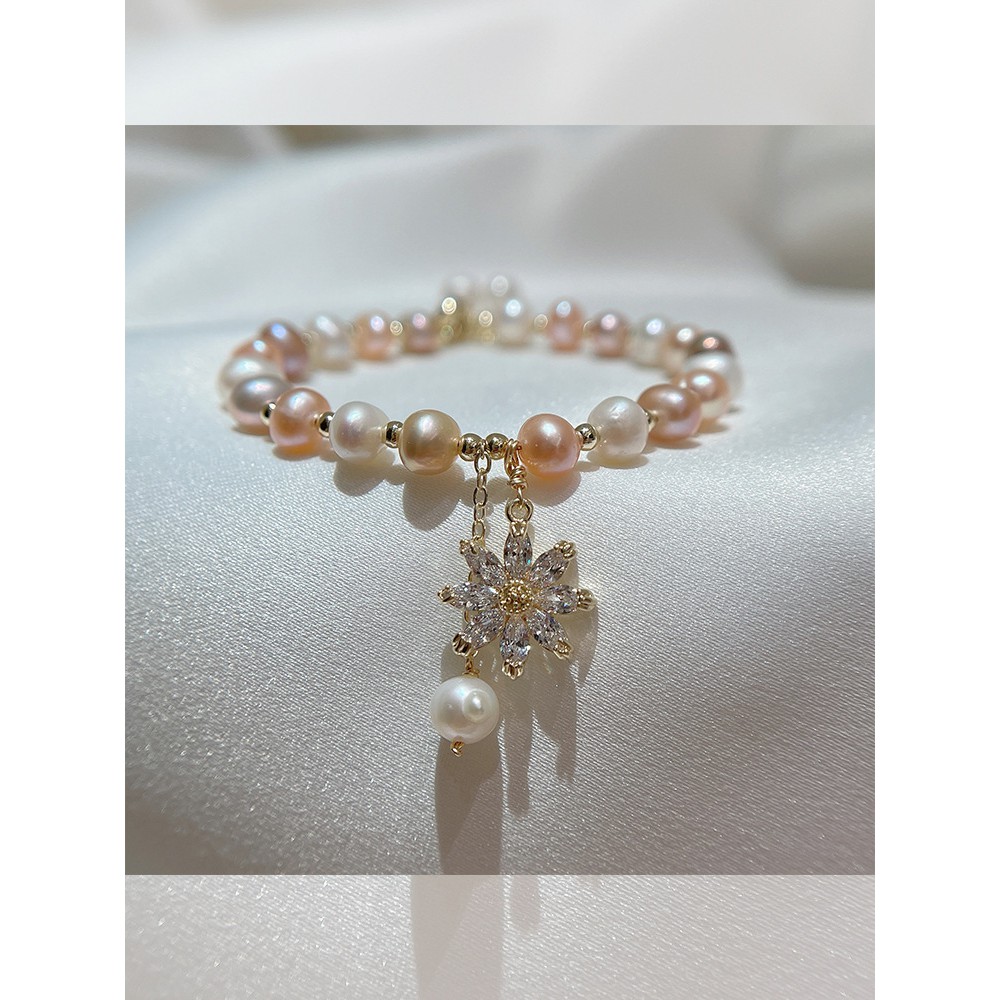 Vòng Đeo Tay Mạ Vàng Đính Đá Ngọc Trai Thời Trang Dành Cho Nữ | BigBuy360 - bigbuy360.vn