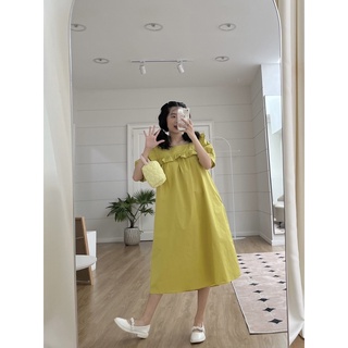 D05 - đầm suông bèo xanh bơ