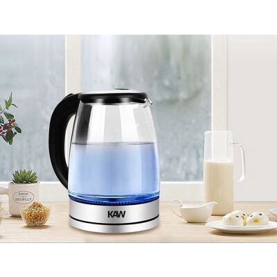 Ấm Siêu Tốc, Bình Đun Siêu Tốc Thủy Tinh Trong Suốt Cao Cấp Kaw Dung Tích 2.0L - Tiết Kiệm Điện, Có Đèn Báo Đảm Bảo.