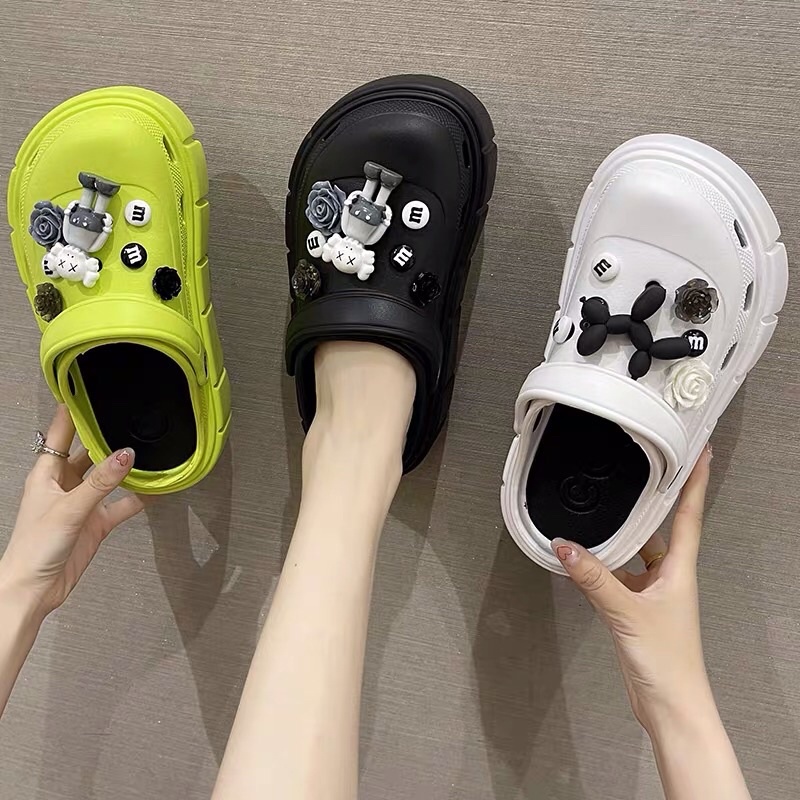 DÉP BÁNH MÌ NỮ ĐẾ CAO 5-7CM, Cross gấu teddy lạc đà, gấu teddy lạc đà stick nổi 0005