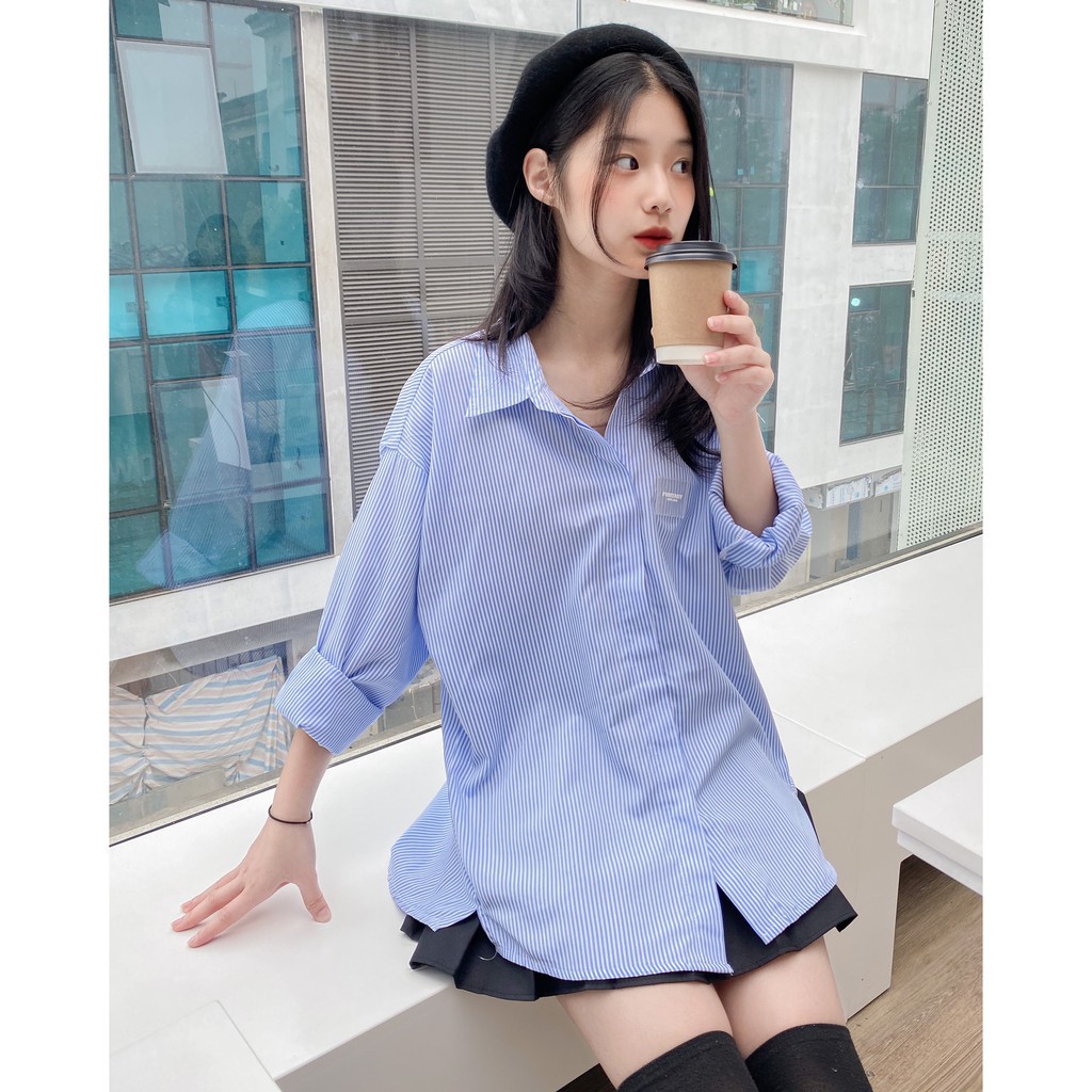 Áo Sơ mi nữ dài tay FIINTASY ENT.666 phong cách Ulzzang Unisex - Made by Fiin store