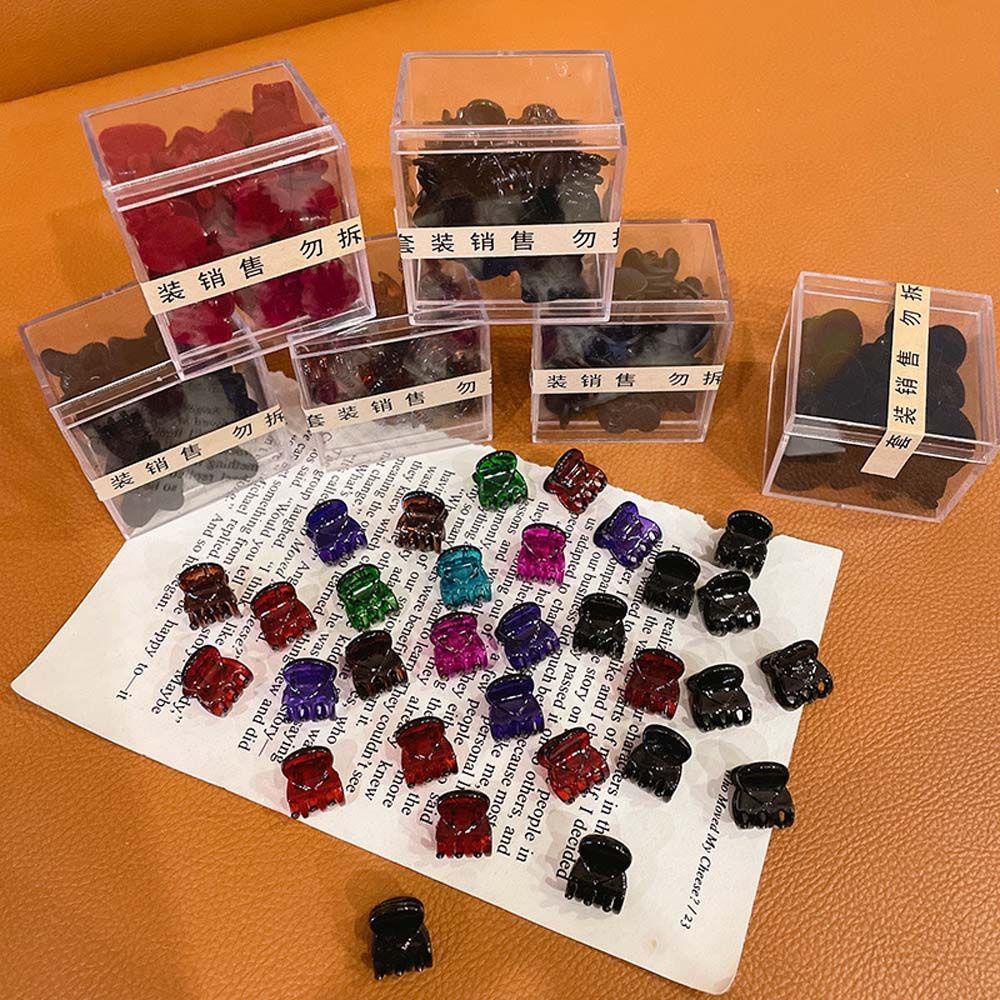 Kẹp Tóc Càng Cua Hình Trái Tim Bằng Acrylic Màu Đen / Đỏ Phong Cách Cổ Điển Thời Trang WMES15H Dành Cho Bạn Nữ