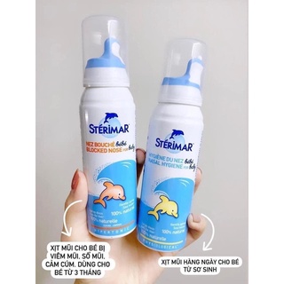 Xịt mũi cá heo vàng cam sterimar baby cho bé từ sơ sinh - chuẩn pháp | mẫu mới | chai 100ml